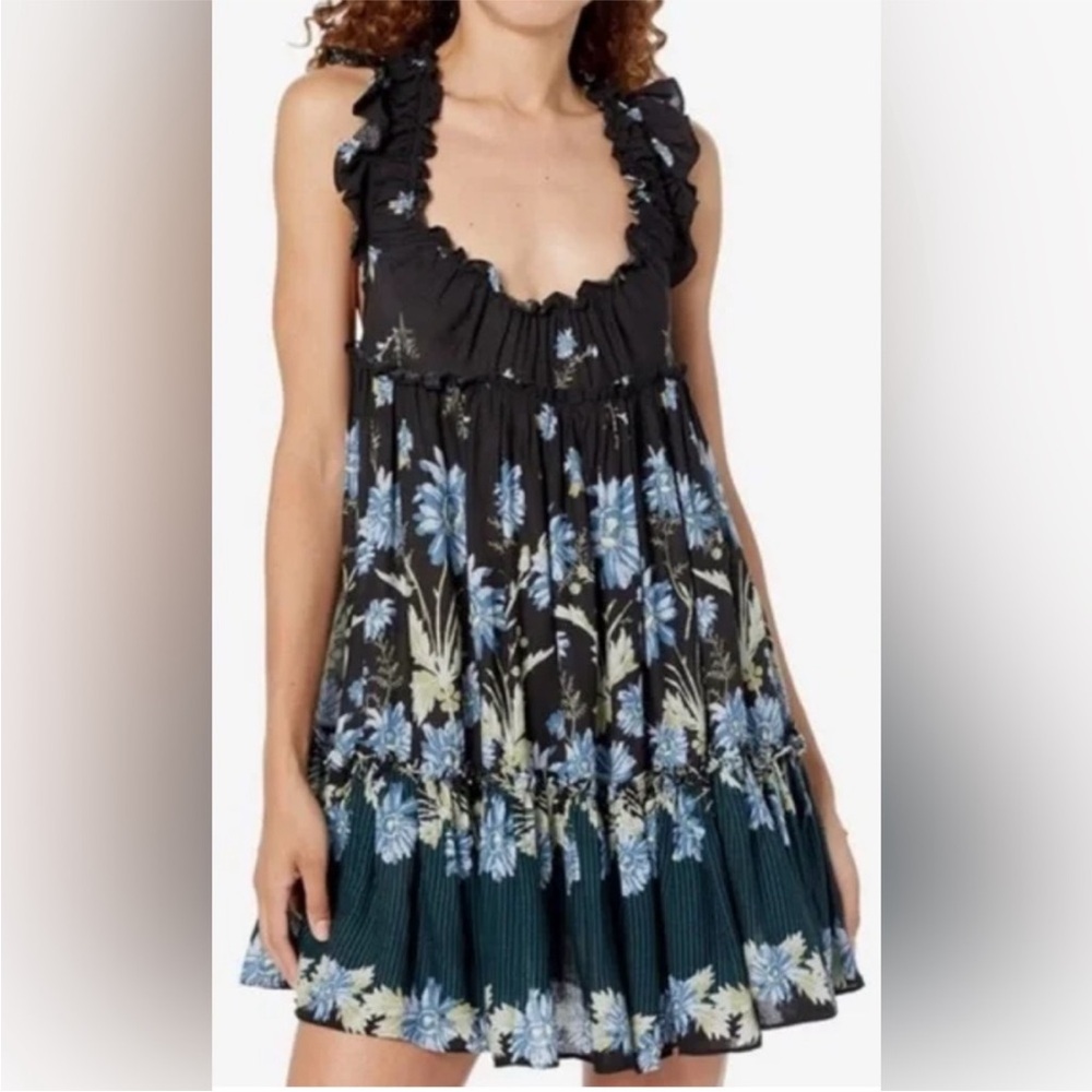 NWT Free People intimately dress
Floral Halter Dress with Ruffle Trim